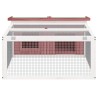 Clapier moka 117,5x97x47,5 cm bois de pin massif 