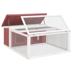 Clapier moka 117,5x97x47,5 cm bois de pin massif 