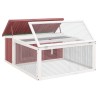 Clapier moka 117,5x97x47,5 cm bois de pin massif 