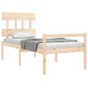 Lit pour personne âgée sans matelas bois massif 