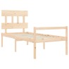 Lit pour personne âgée sans matelas bois massif 