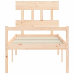 Lit pour personne âgée sans matelas bois massif 