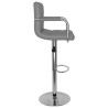 Tabourets de bar lot de 2 gris similicuir 