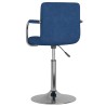 Chaise de salle à manger Bleu Tissu 