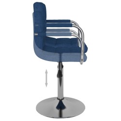 Chaise de salle à manger Bleu Tissu 