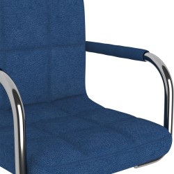 Chaise de salle à manger Bleu Tissu 