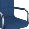 Chaise de salle à manger Bleu Tissu 