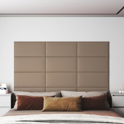 Panneaux muraux 12 pcs Cappuccino 60x30 cm Similicuir 2,16 m² 