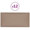 Panneaux muraux 12 pcs Cappuccino 60x30 cm Similicuir 2,16 m² 