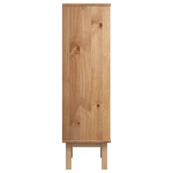 Armoire à chaussures OTTA et 3 tiroirs Marron et blanc Bois pin 