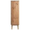 Armoire à chaussures OTTA et 3 tiroirs Marron et blanc Bois pin 