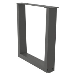 Pieds de table basse en forme de V, 2 pièces, anthracite, 60 x (42-43,3) cm, acier 