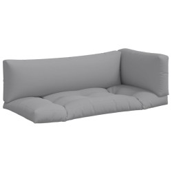 Coussins de palette lot de 3 gris tissu 