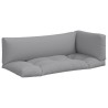 Coussins de palette lot de 3 gris tissu 