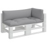 Coussins de palette lot de 3 gris tissu 