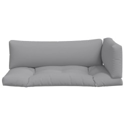 Coussins de palette lot de 3 gris tissu 