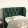 Tête de lit avec oreilles Vert foncé 83x23x78/88 cm Velours 