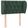Tête de lit avec oreilles Vert foncé 83x23x78/88 cm Velours 