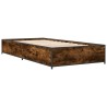 Cadre de lit sans matelas chêne fumé 75x190 cm 