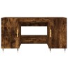 Bureau chêne fumé 140x50x75 cm bois d'ingénierie 