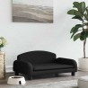 Lit pour chien noir 70x45x30 cm tissu 