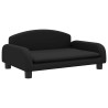 Lit pour chien noir 70x45x30 cm tissu 