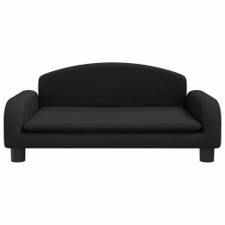 Lit pour chien noir 70x45x30 cm tissu 
