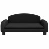 Lit pour chien noir 70x45x30 cm tissu 