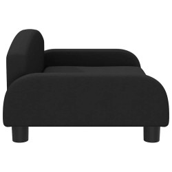 Lit pour chien noir 70x45x30 cm tissu 