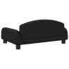 Lit pour chien noir 70x45x30 cm tissu 
