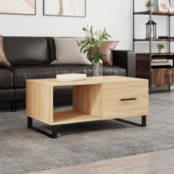 Table basse chêne sonoma 90x50x40 cm bois d'ingénierie 