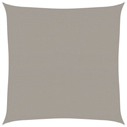 Voile d'ombrage 160 g/m² carré gris clair 7x7 m PEHD 