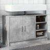 Armoire d'évier gris béton 90x29x55 cm bois d'ingénierie 
