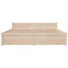 Cadre de lit sans matelas bois massif 135x190 cm 