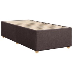 Cadre de lit sans matelas marron foncé 90x200 cm tissu 