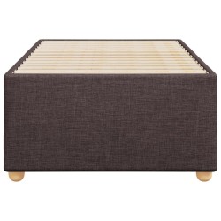 Cadre de lit sans matelas marron foncé 90x200 cm tissu 