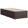 Cadre de lit sans matelas marron foncé 90x200 cm tissu 
