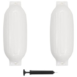 Pare-choc de bateau 2 pcs blanc 69x21,5 cm PVC 