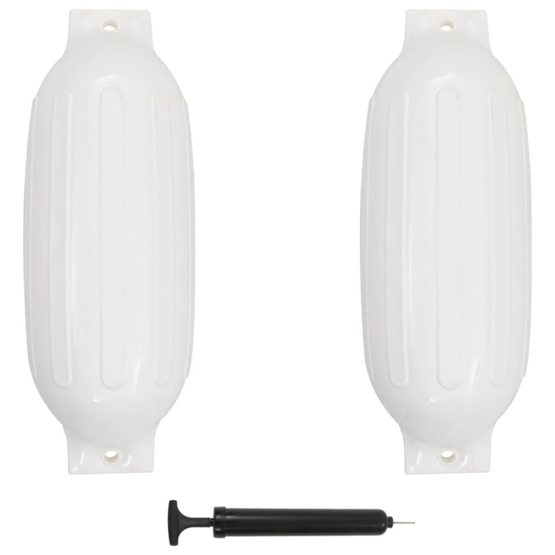 Pare-choc de bateau 2 pcs blanc 69x21,5 cm PVC 