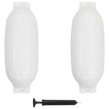 Pare-choc de bateau 2 pcs blanc 69x21,5 cm PVC 