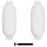 Pare-choc de bateau 2 pcs blanc 69x21,5 cm PVC 