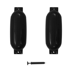 Pare-choc de bateau 2 pcs noir 69x21,5 cm PVC 