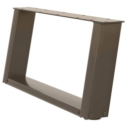 Pieds de table basse en U 2 pièces Acier naturel 60 x (30-31) cm Acier 