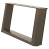 Pieds de table basse en U 2 pièces Acier naturel 60 x (30-31) cm Acier 