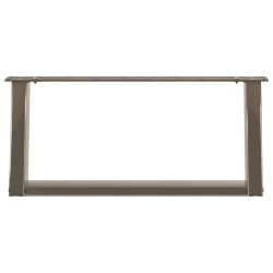 Pieds de table basse en U 2 pièces Acier naturel 60 x (30-31) cm Acier 