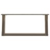 Pieds de table basse en U 2 pièces Acier naturel 60 x (30-31) cm Acier 