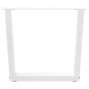 Pieds de table basse en forme de V, 2 pièces, blanc, 60 x (42-43,3) cm, acier 