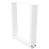Pieds de table basse en forme de V, 2 pièces, blanc, 60 x (42-43,3) cm, acier 