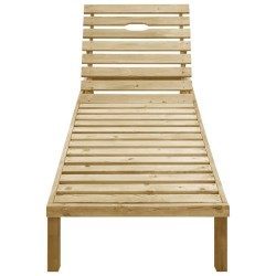 Chaise longue avec coussin gris Bois de pin imprégné 