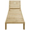 Chaise longue avec coussin gris Bois de pin imprégné 